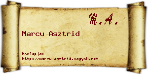 Marcu Asztrid névjegykártya